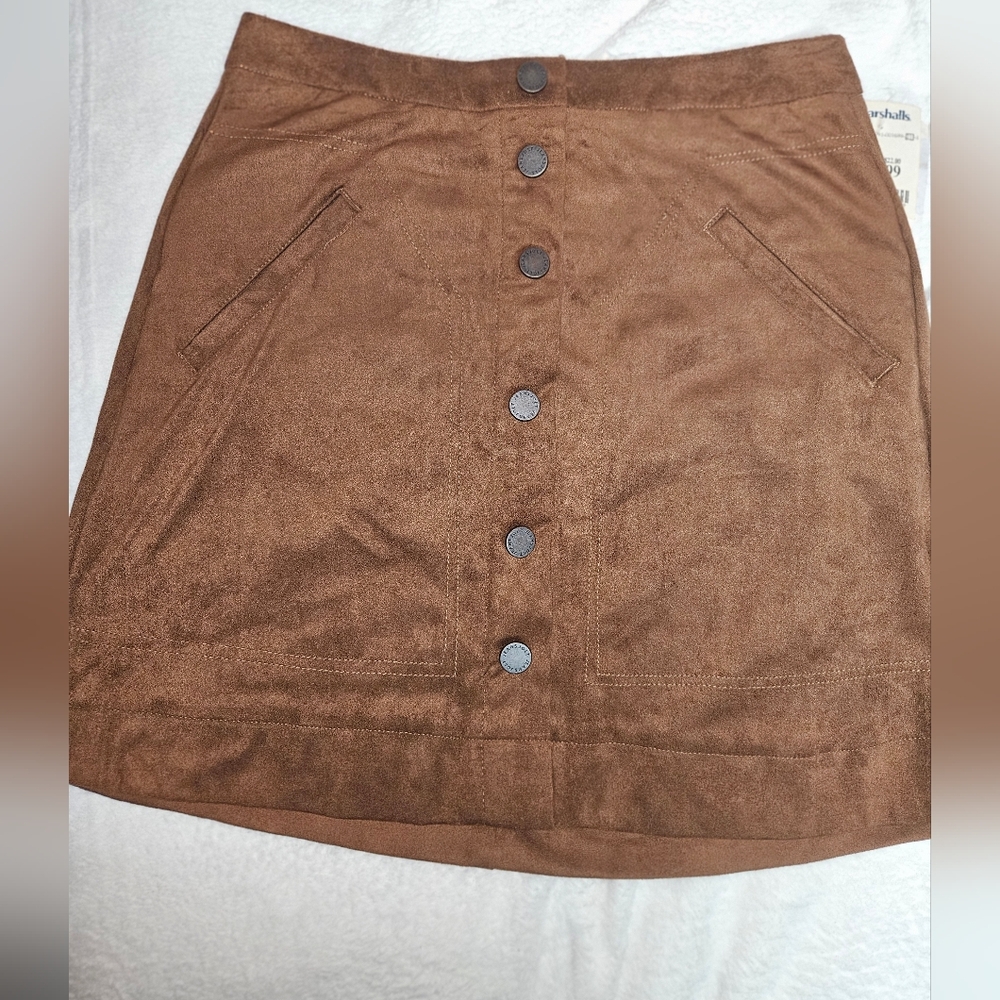 Suede skirt